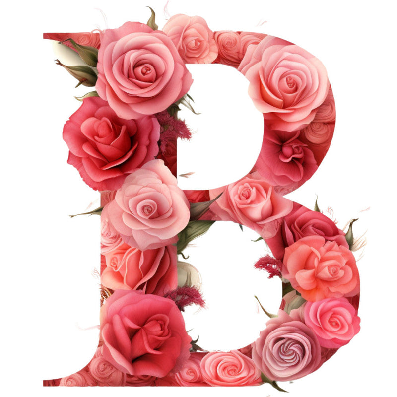 Rose Alphabet Fabric Panel 24