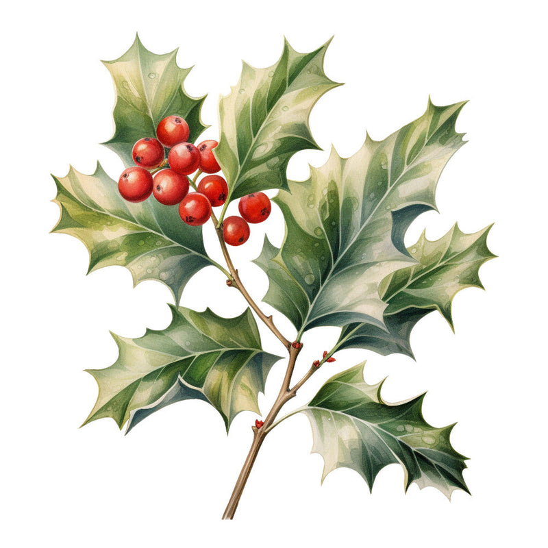 Holly and Baubles Fabric Panel 2