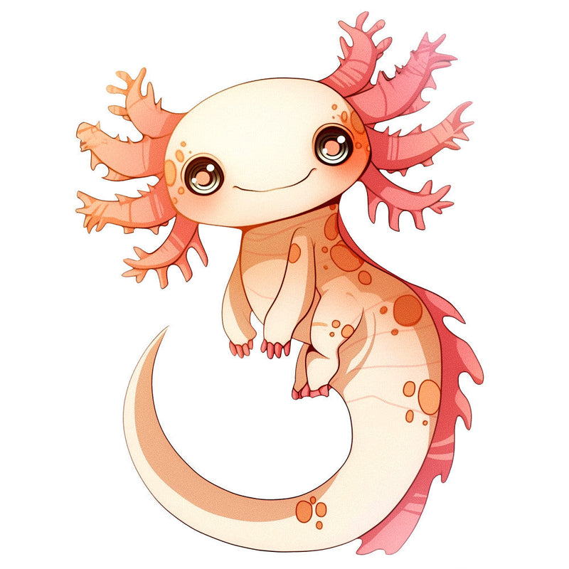 Cartoon Axolotl Fabric Panel 20