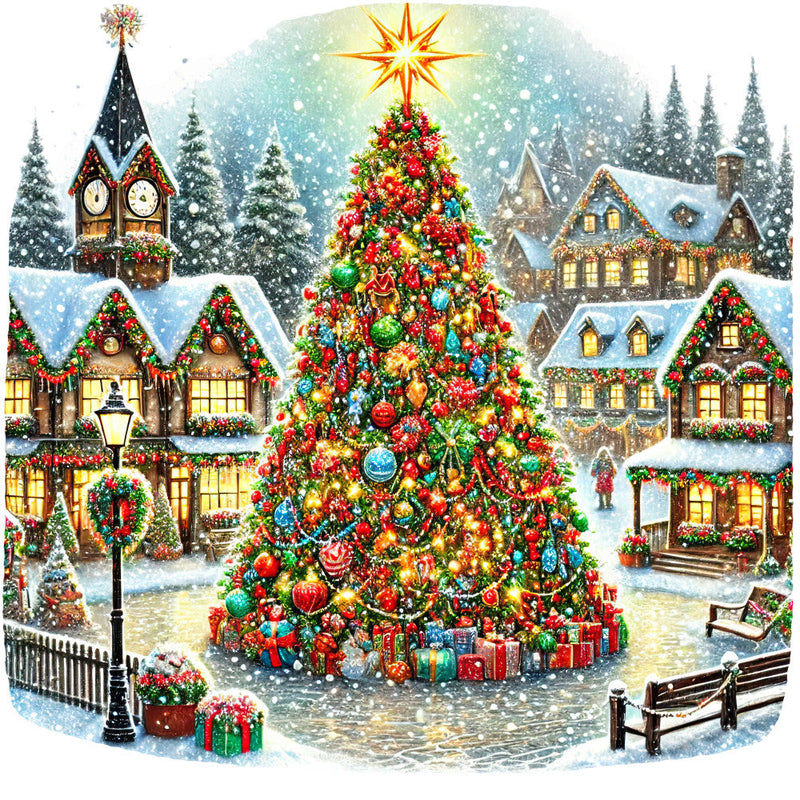 Christmas Villages Fabric Panel 66