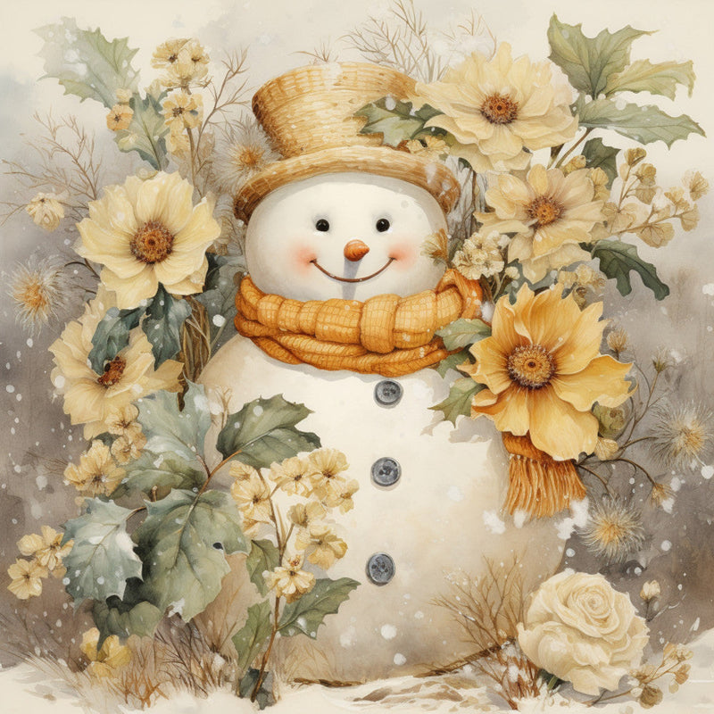 Classic Snowman Fabric Panel 44