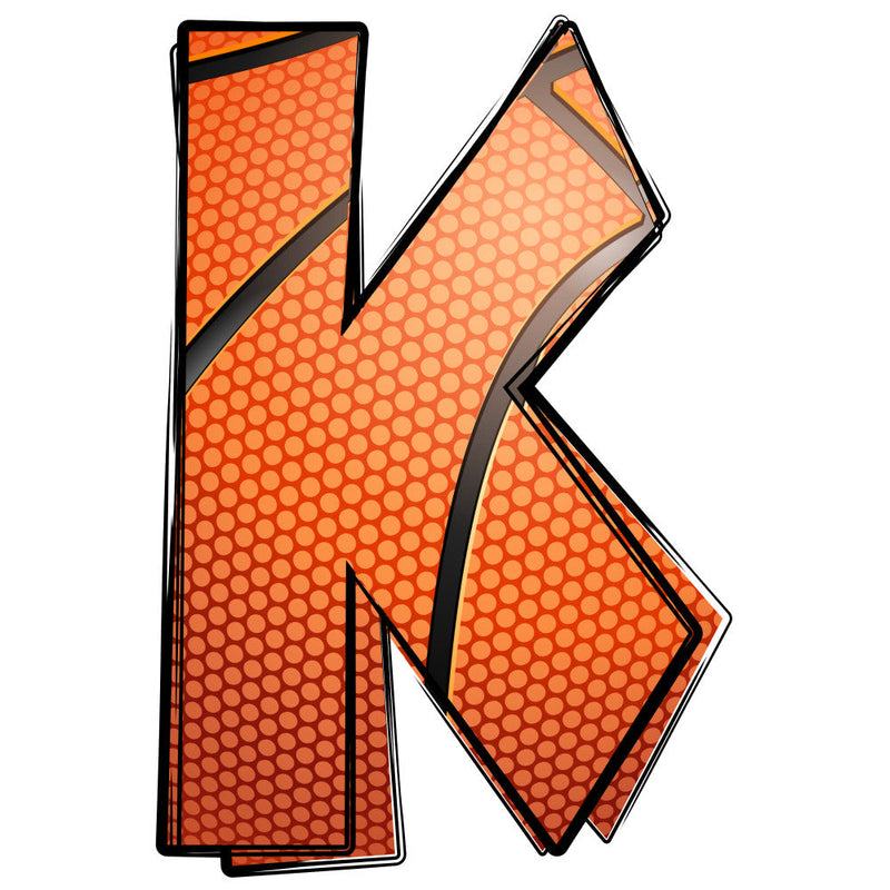 Basketball Doodles Alphabet Fabric Panel 20