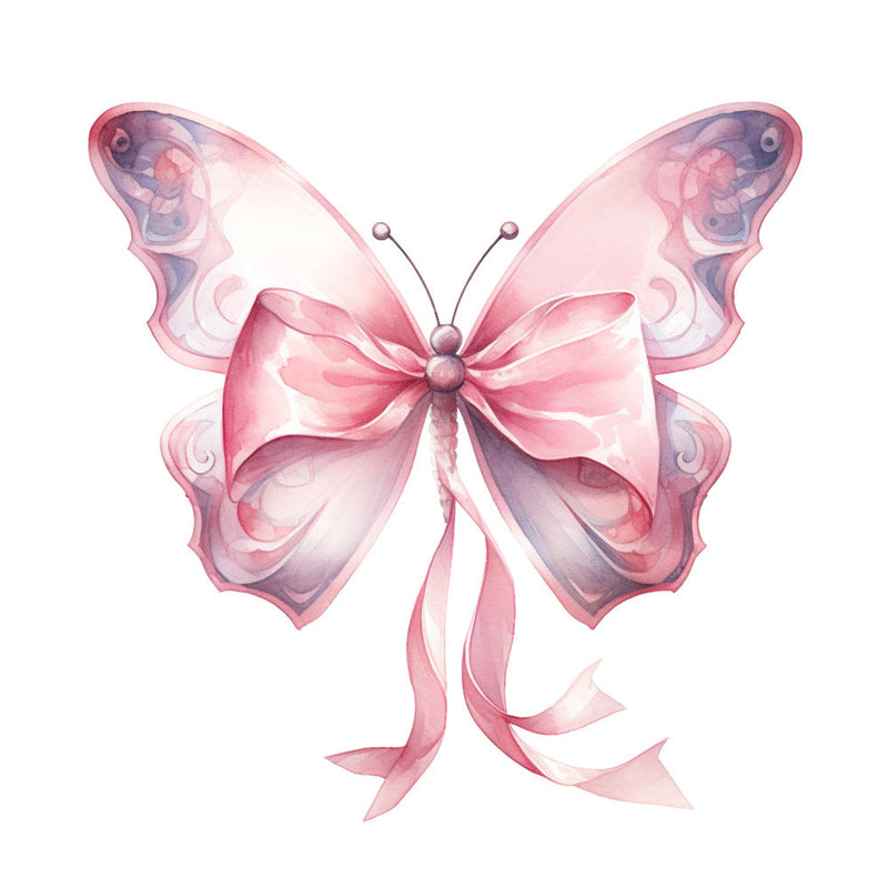 Breast Cancer Awareness Butterflies Fabric Panel 11