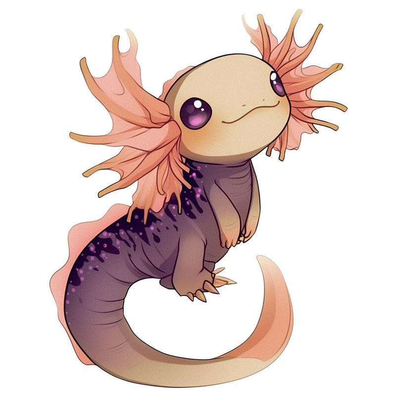 Cartoon Axolotl Fabric Panel 5