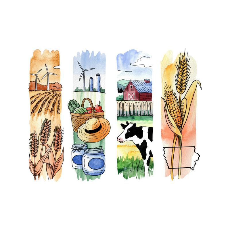 Brushstroke State Fabric Panel 28