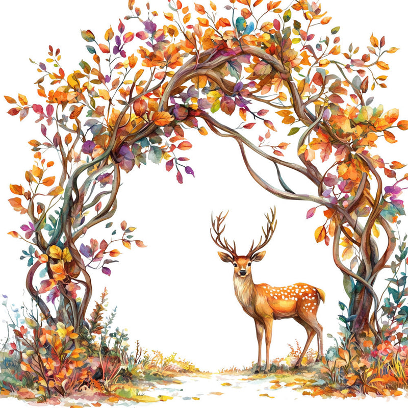 Deer in Nature Fabric Panel 6