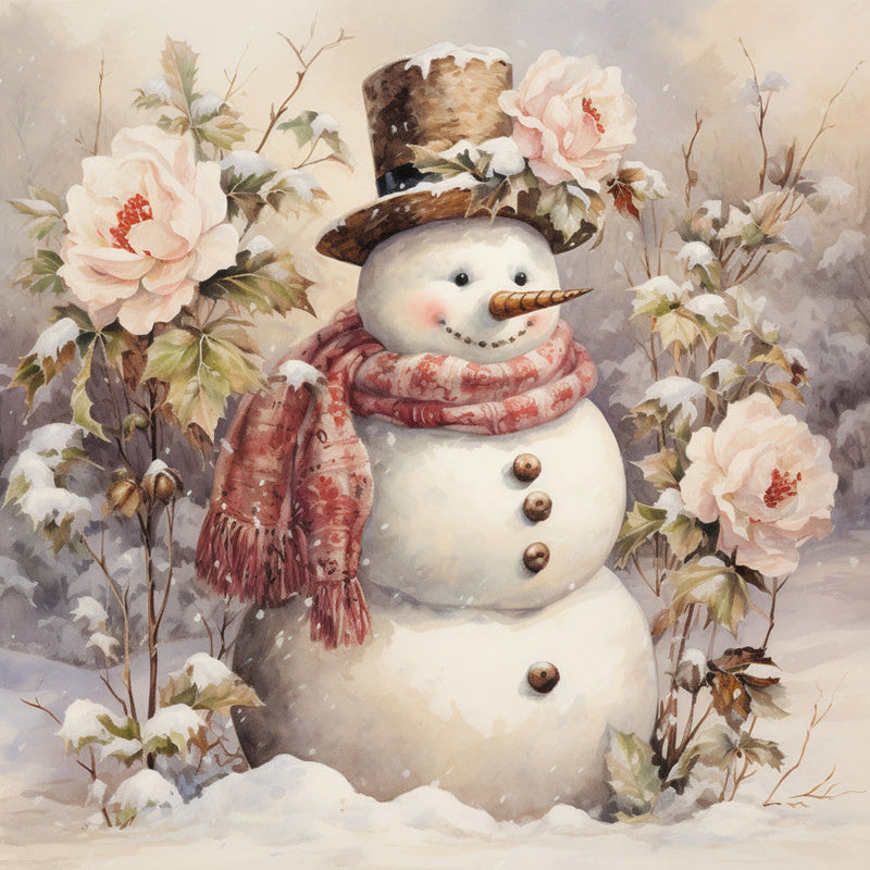 Classic Snowman Fabric Panel 37