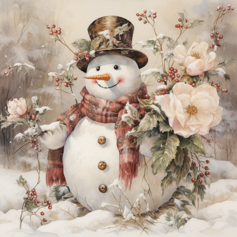 Classic Snowman Fabric Panel 39