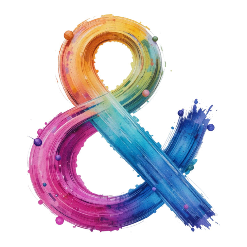 Brushstroke Alphabet Fabric Panel 29