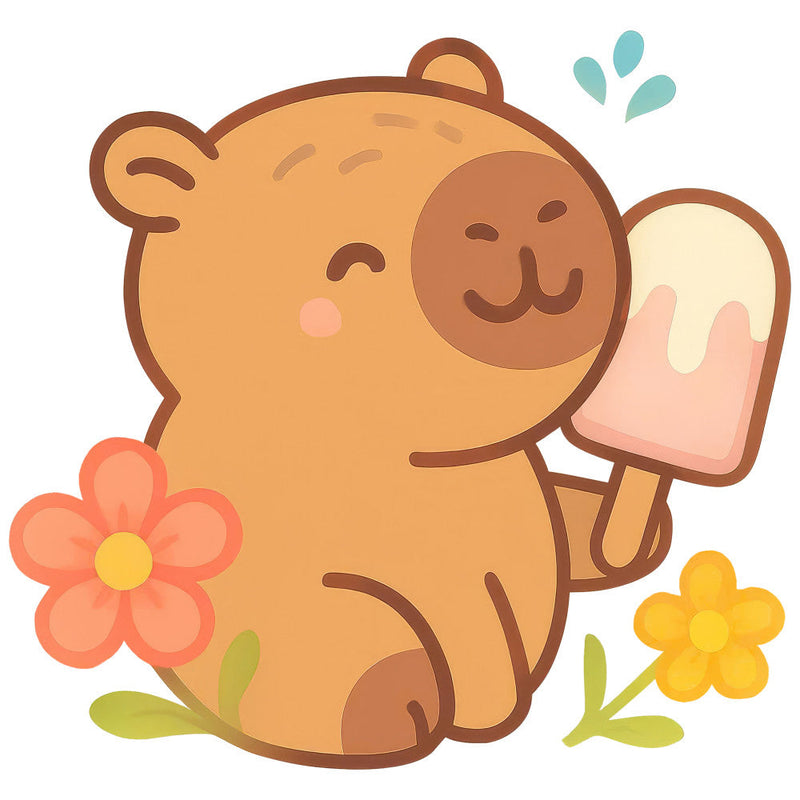 Cartoon Capybara Fabric Panel 8