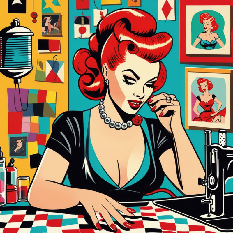 Pop Art Sewing Fabric Panel 37