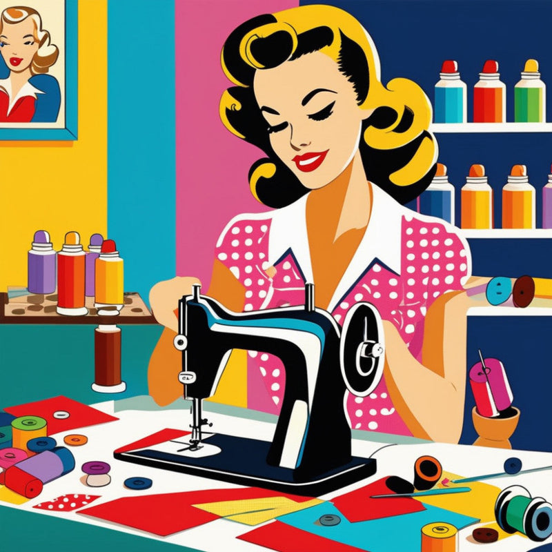 Pop Art Sewing Fabric Panel 84