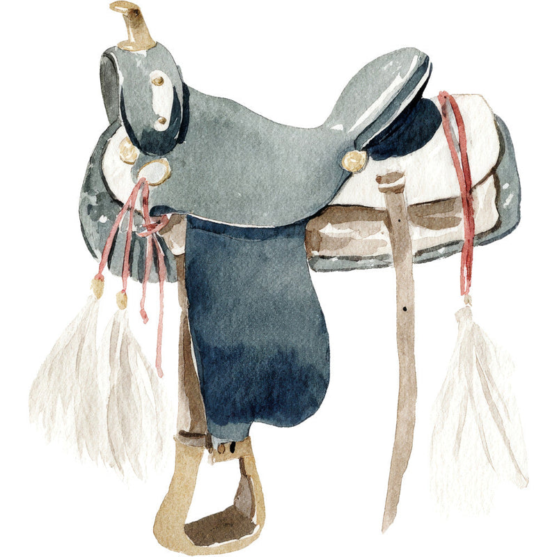 Watercolor Horses Fabric Panel 45