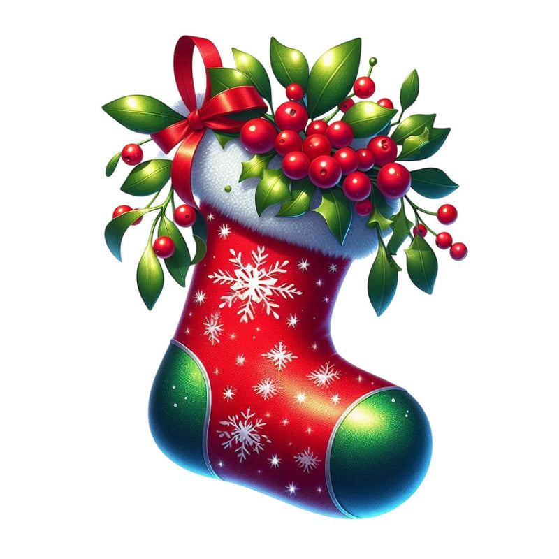 Cartoon Christmas Stockings Fabric Panel 11