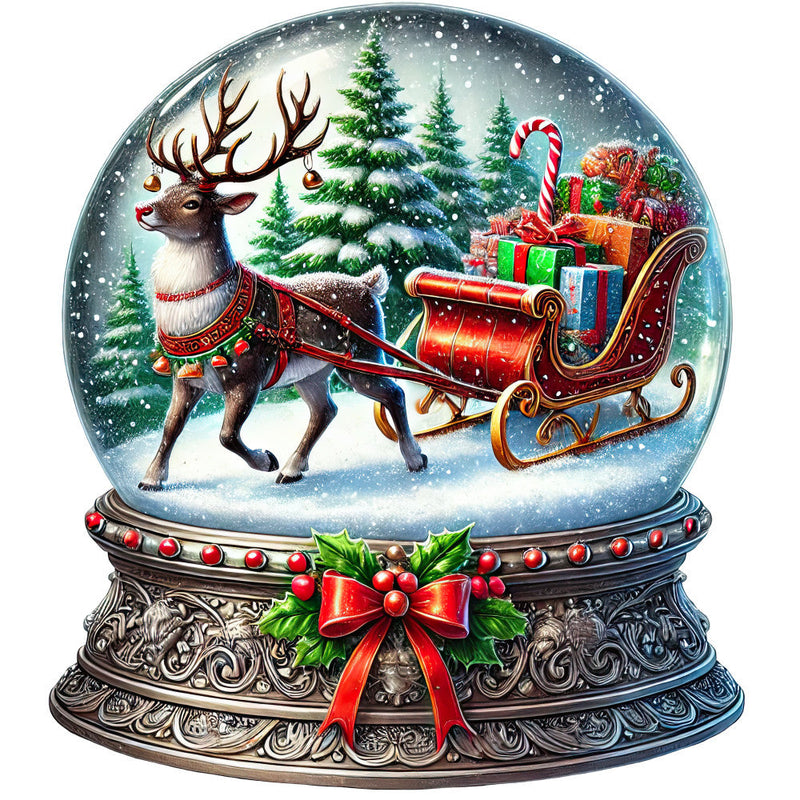 Christmas Snow Globes Fabric Panel 27