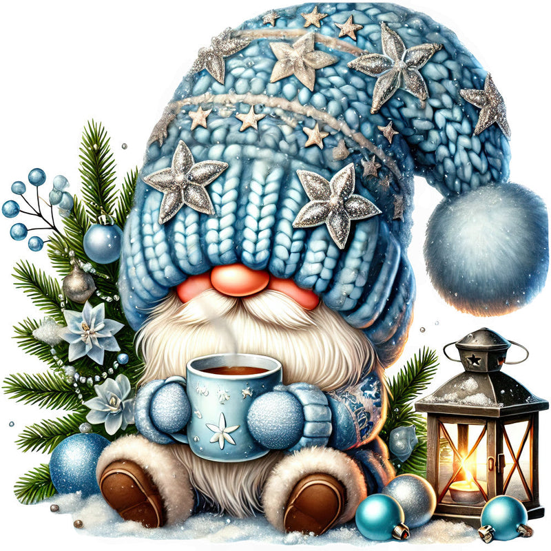 Cozy Christmas Gnomes Fabric Panel 5