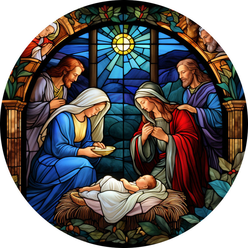 Nativity Christmas Ornaments Fabric Panel 40