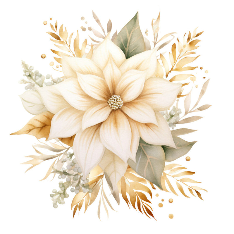 A Golden Christmas Fabric Panel 18