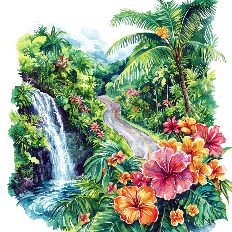 Hawaiian Paradise Fabric Panel 17