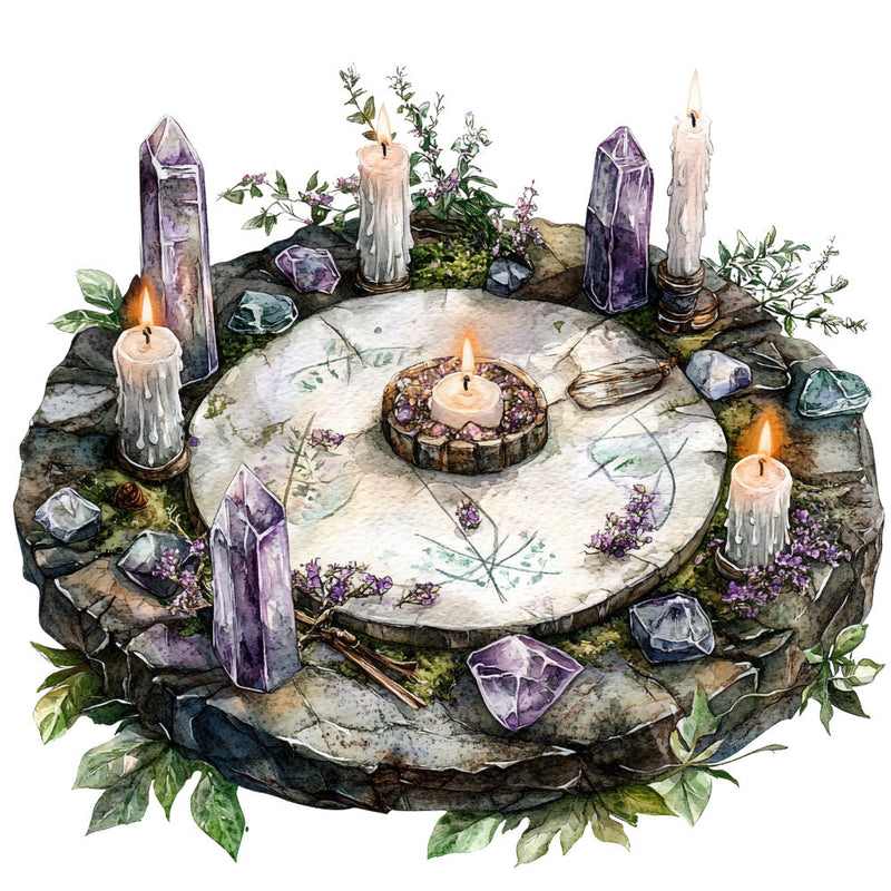 Watercolor Witch Fabric Panel 16