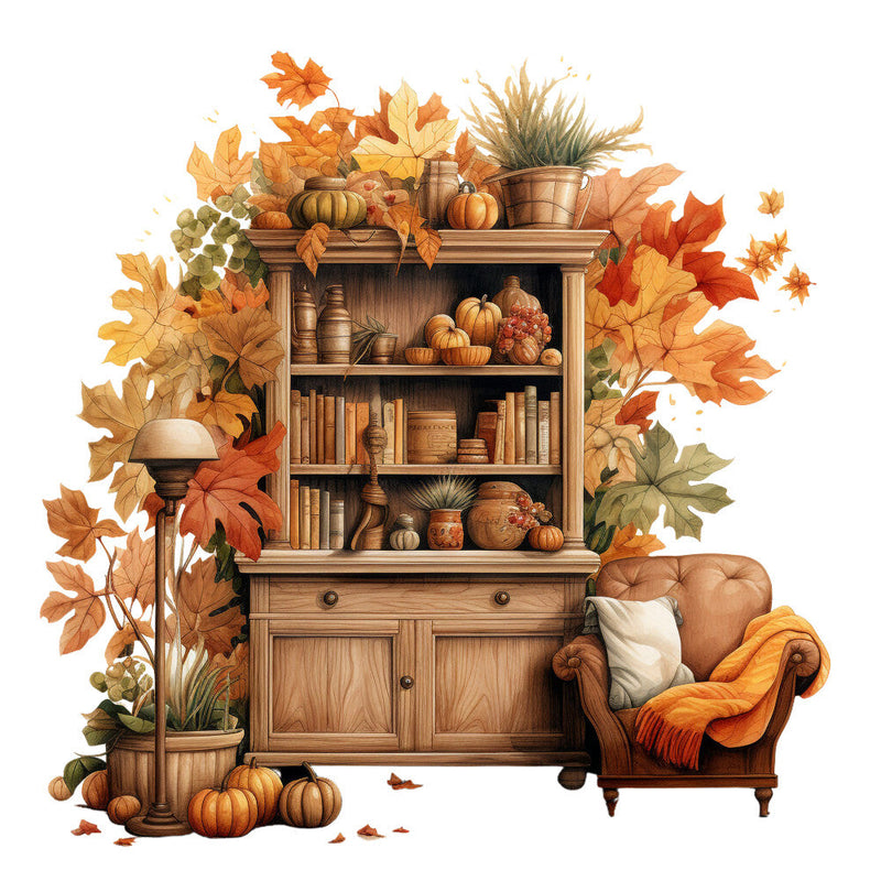 Cozy Autumn Fabric Panel 12