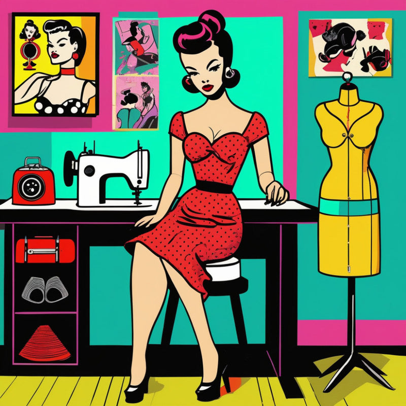 Pop Art Sewing Fabric Panel 59