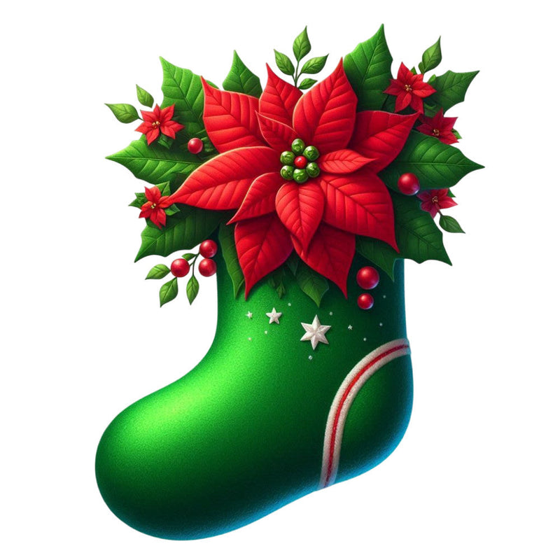 Cartoon Christmas Stockings Fabric Panel 10