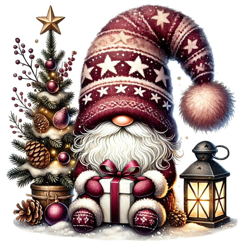 Cozy Christmas Gnomes Fabric Panel 11