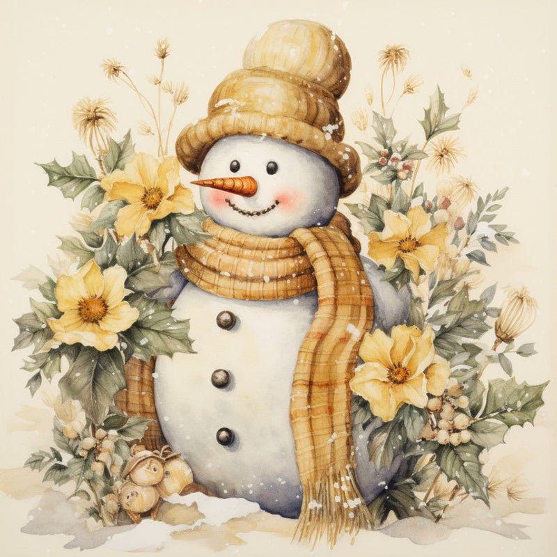 Classic Snowman Fabric Panel 41