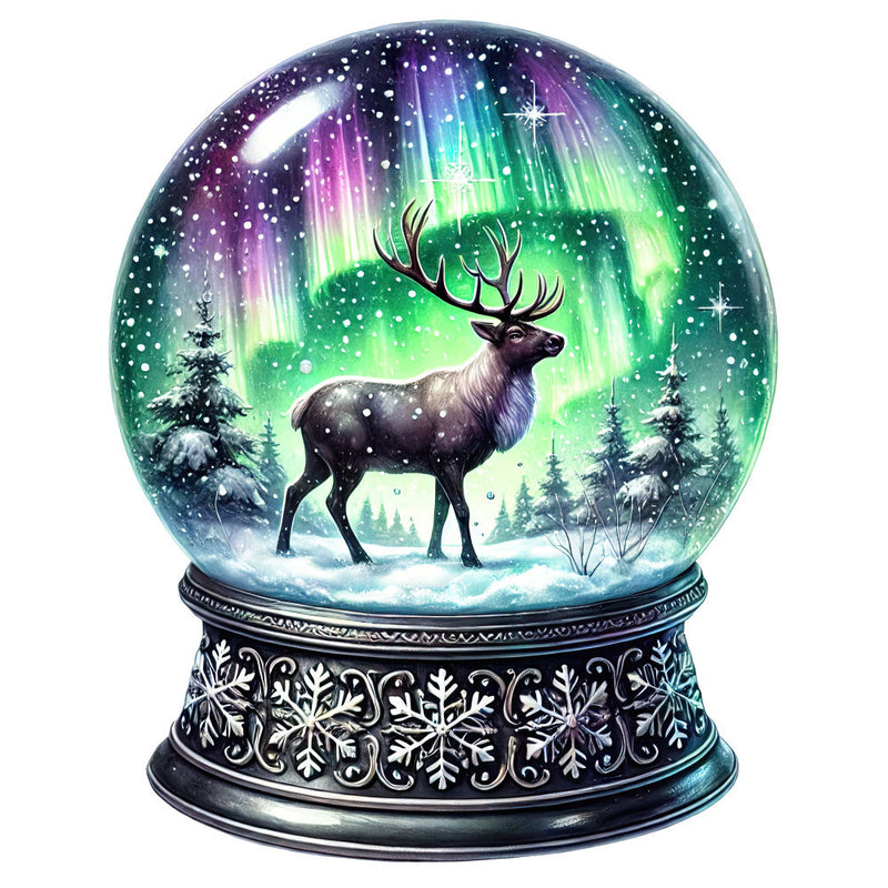 Christmas Snow Globes Fabric Panel 60