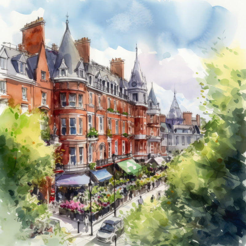 London In Summer Fabric Panel 12