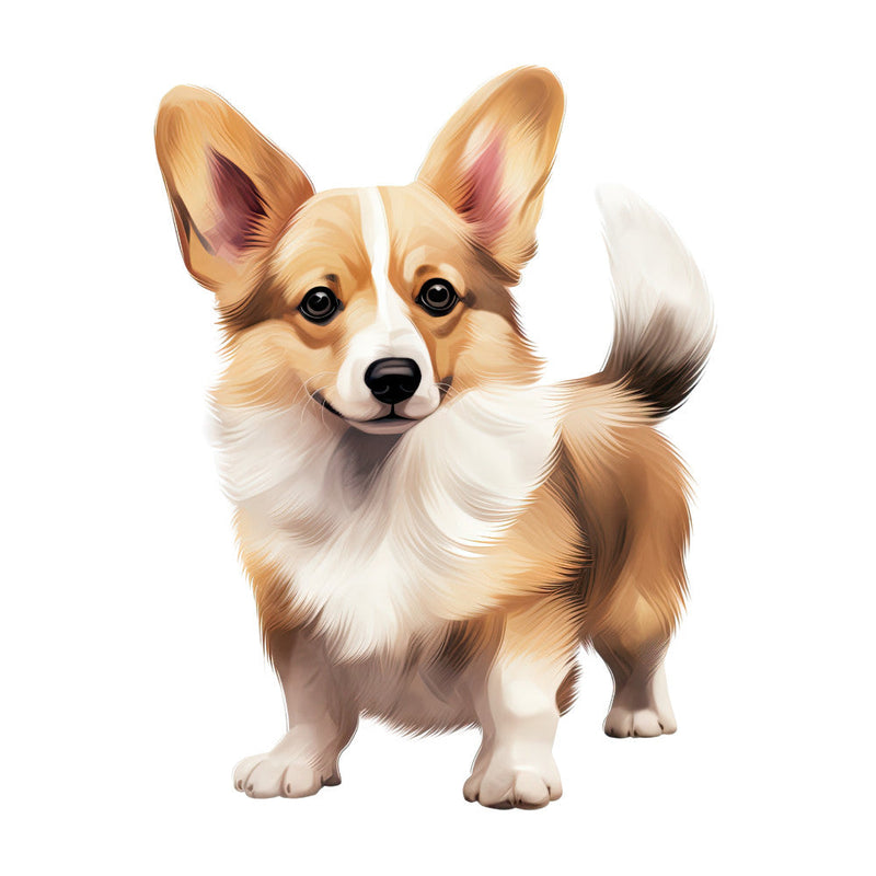 Watercolor Dogs Fabric Panel 8