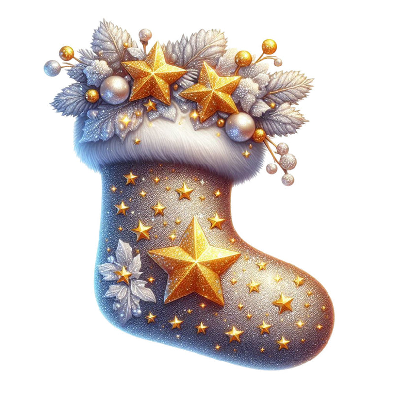 Cartoon Christmas Stockings Fabric Panel 30