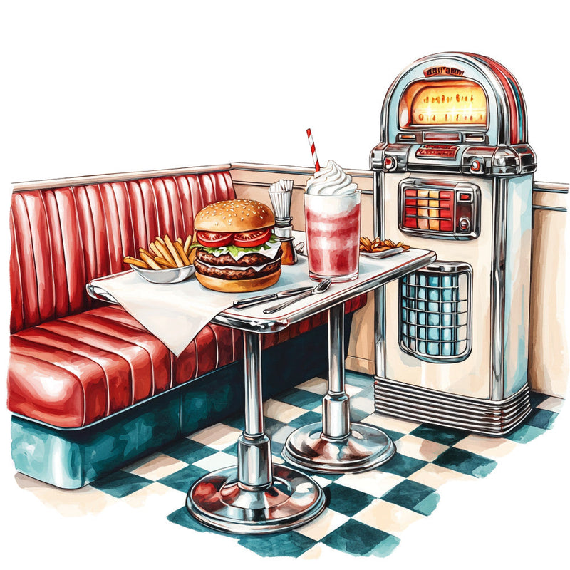 Route 66 Scene Fabric Panel 14