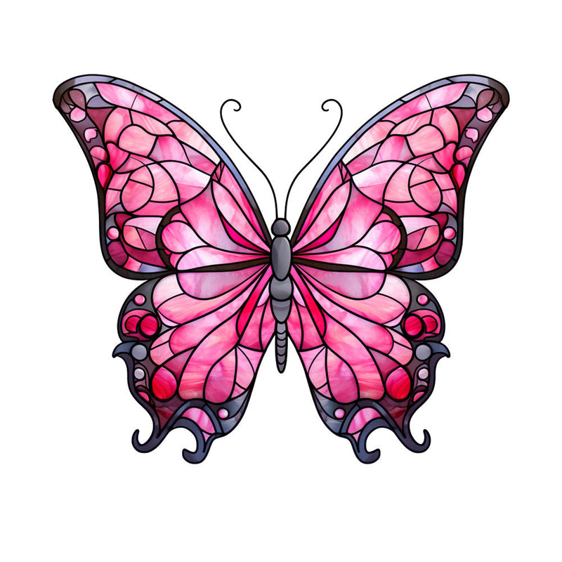 Breast Cancer Awareness Butterflies Fabric Panel 4