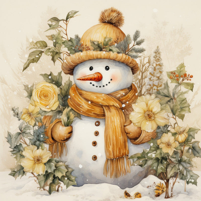 Classic Snowman Fabric Panel 50