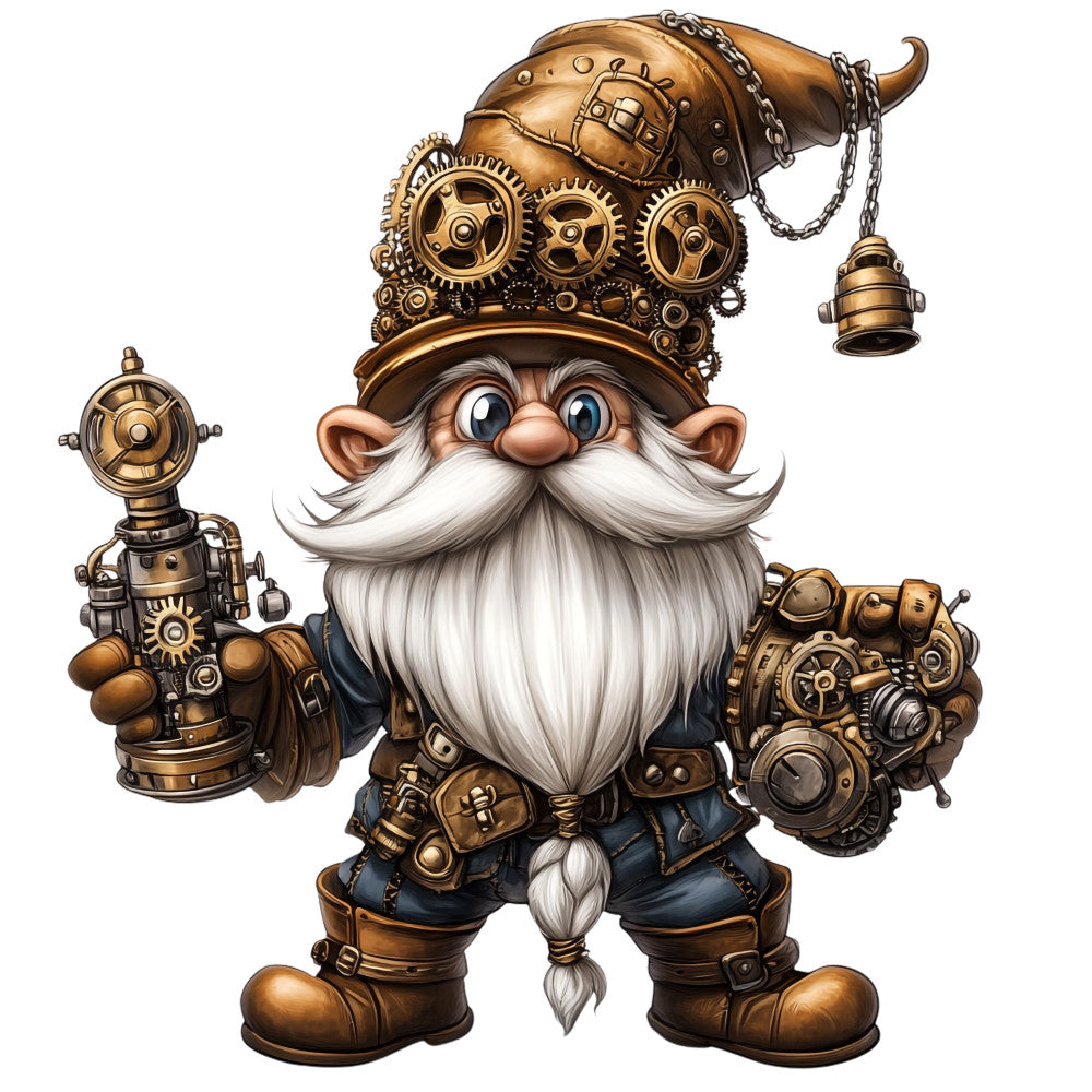 Steampunk Gnomes Fabric Panel 7