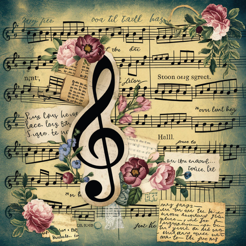 Music Sheet Fabric Panel 8