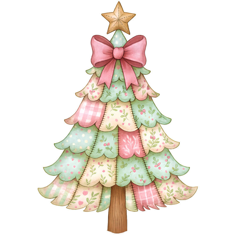 A Pink Christmas Fabric Panel 25