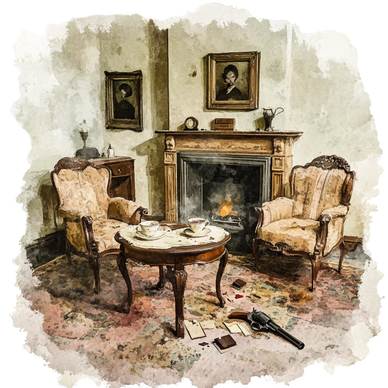 Murder Mystery Fabric Panel 6