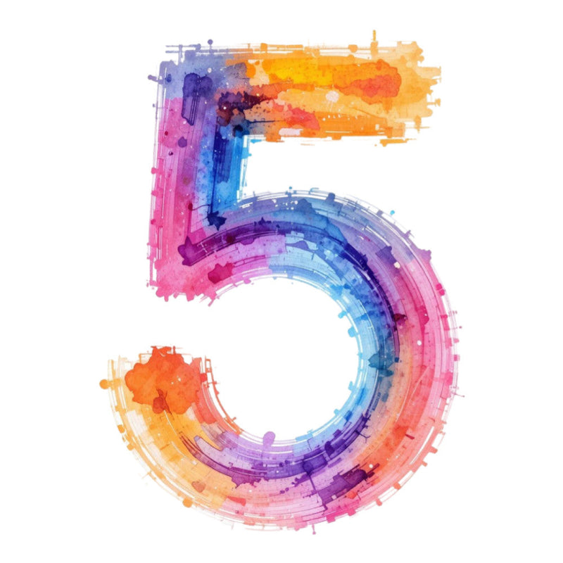 Brushstroke Alphabet Fabric Panel 37