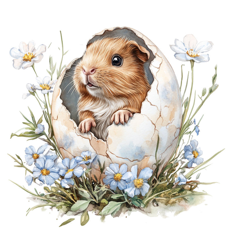 Cute Guinea Pigs Fabric Panel 6