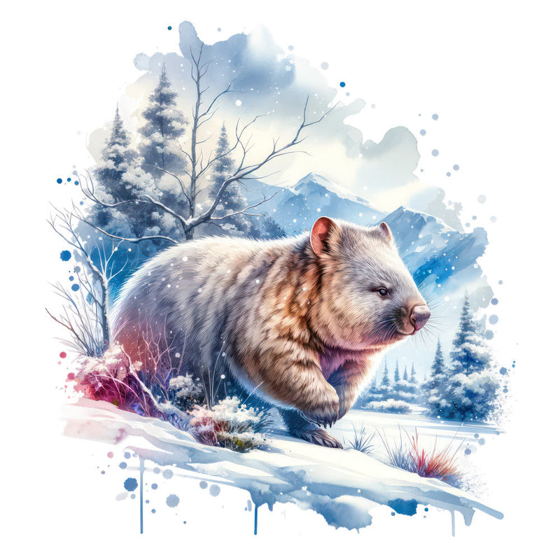 Australian Wombats Fabric Panel 10