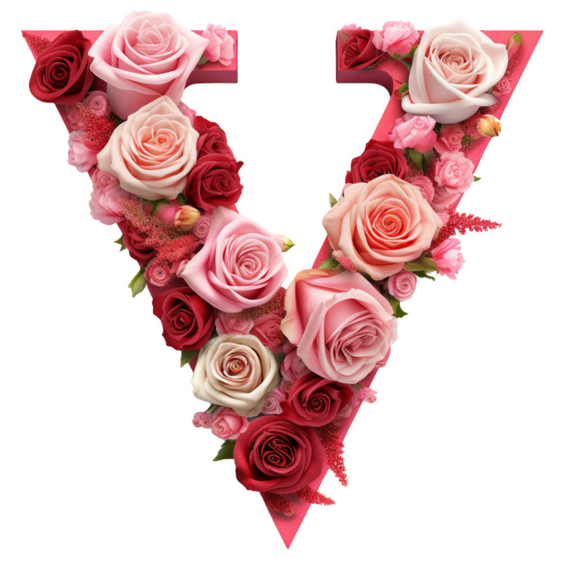 Rose Alphabet Fabric Panel 18