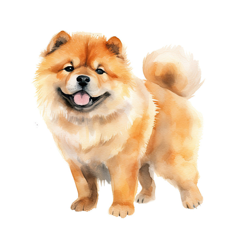 Watercolor Dogs Fabric Panel 24