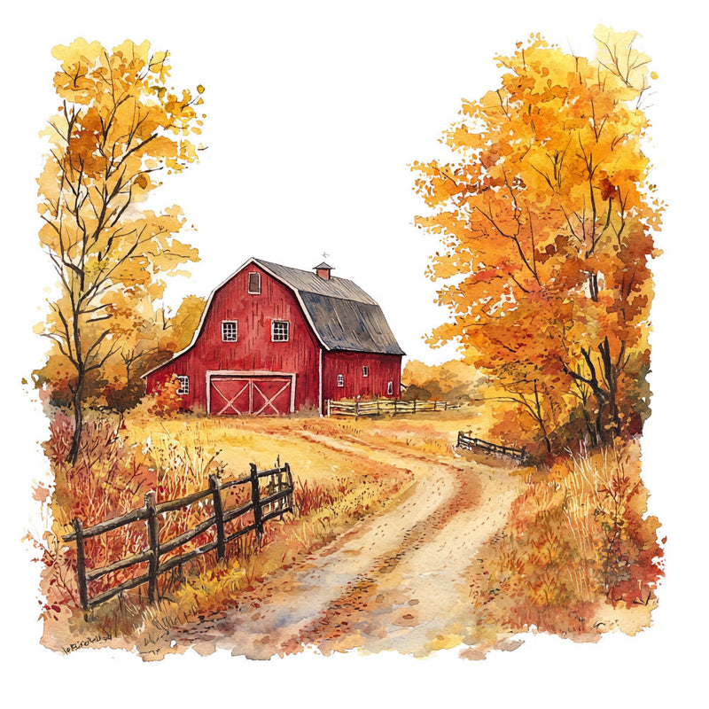 Autumn Landscape Fabric Panel 18