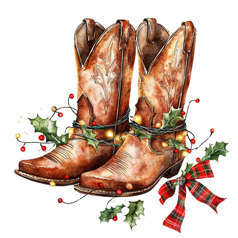 Cowboy Christmas Fabric Panel 11