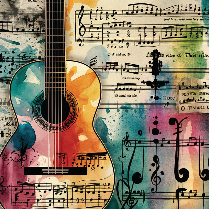 Music Sheet Fabric Panel 19