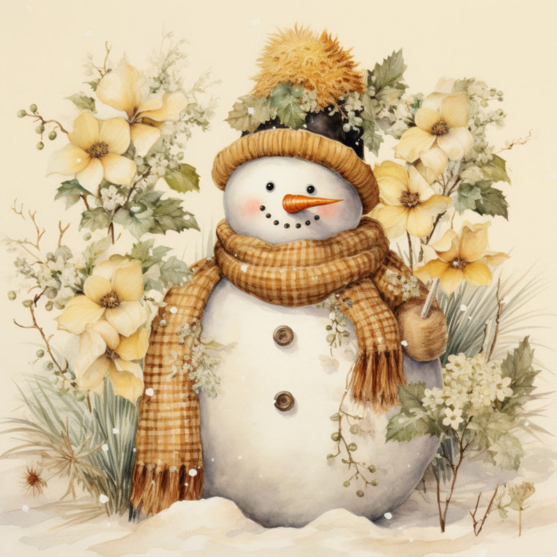 Classic Snowman Fabric Panel 47