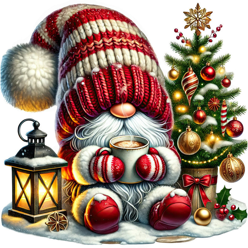 Cozy Christmas Gnomes Fabric Panel 17